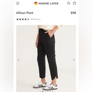 Marine layer Alison pants in Black size XL